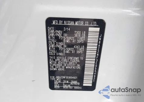 2014 Infiniti Qx80 z USA, uszkodzony, nr VIN JN8AZ2NF3E9554921